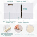 ALAZA Italian Brainrot Meme Tralalero Tralala Shark 5 3 Ring Binder 1.5 Inch Three Ring Office Binders w/clipboard & 3 Pockets, Hold 200 Sheets, 2 pcs - Image 4
