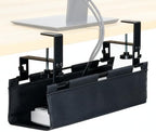 VIVO Black Clamp-on 16 in Fabric Cable Management Tray, DESK-AC16F-C by VIVO
