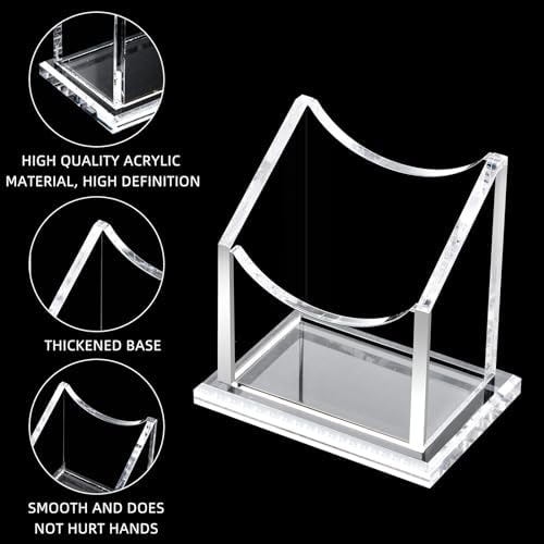 Watersay 4 Pack Vertical Acrylic Business Card Holders, Clear Desk Stand - Image 4
