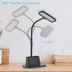 BOHON Desk Lamp for Home Office Desk Light with USB-C Charging Port Black - Image 6