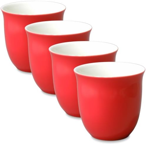 FORLIFE Japanese Teacup (Set of 4), 6.5 oz., Red by Unknown