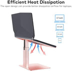 Ergonomic Aluminum Laptop Stand for Desk Adjustable Sit to Stand Riser DJ Laptop Stand Adjustable Height from 7-15 Inches Aluminum - Image 5