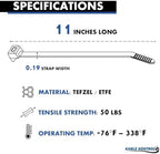 Kable Kontrol Tefzel Cable Ties ETFE, 11 Inch 100 Pcs, 50 Lbs Test, Blue - Image 2