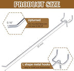 Shimeyao 200 Pcs Peg Board Hooks Stainless Steel Pegs,10 Inch,Silver - Image 3