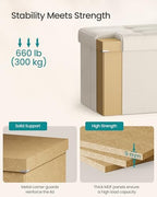 SONGMICS Foldable Storage Ottoman with Flipping Lid, 43.3 Inch Velvet Bench - Image 5