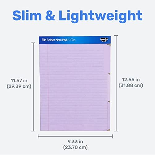 Find It File Folder Notepad, 72-Ct 3rd-Cut Tab Organizer Folders, Lavender - Image 4