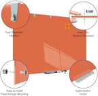 TSJ OFFICE White Board for Wall - 36" x 24" Orange Glass Board 3 X 2 FT - Image 2