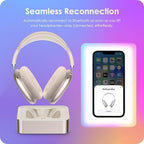 Headphone Charging Station for AirPods Max 1 & 2 - Magnetic Charger Dock with Lightning & USB-C Connectors, LED Indicator, Easy Drop-in Charging (Starlight) - Image 5