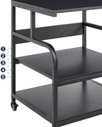 Fannova 25.6"x23.6" Extra Large Printer Stand with Adjustable Storage Shelf - Image 4