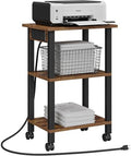TUTOTAK Printer Stand, 3 Tier Rolling Printer Cart with Charging Station by ChoosetutotakFurnitureBuildYourCozyHome