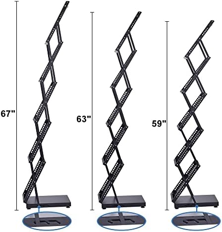 brochure display stand&Foldable Magazine Rack with 5 Pockets for Exhibition and Trade Show (67'X9.5'X14.5') - Image 4