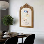 Wonderjune Linen Display Pinboard, Arch, 16'' X 25'', Royal Gold - Image 5