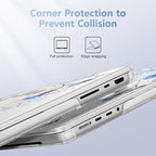 May Chen for 2026 MacBook Pro 14-inch M5 M4 M3 M2 M1 Pro/Max Chip, Release 2026 2025-2021, Model A3427 A3426 A3434 A3112 A3401 A3185, Plastic Hard Shell with Keyboard Cover, Blue Flowers - Image 3