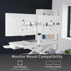 VIVO White 32 in Standing Desk Converter with Monitor Stand, DESK-V000K-M2W - Image 5