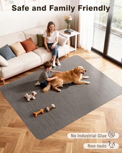 Blvornl Ultra Large Office Chair Mat for Hardwood Floor, Rolling Chair Mat for Hard Wood, Large Anti-Slip Hard Floor Protector, Heavy Duty Computer Desk Rug for Office and Home 47.2"*60" Brown - Image 6
