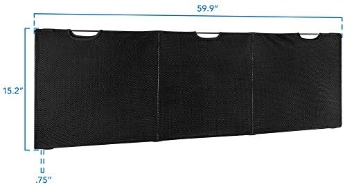 Mount-It! Under Desk Modesty Panel for Office Desks and Sit Stand Workstations [60 Inches Wide] Mesh Organizer Pockets for Cables and Wires (Black) - Image 2