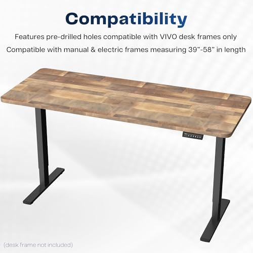 VIVO Reclaimed Wood 60 x 24 inch Solid Table Top, DESK-TOP60P - Image 4