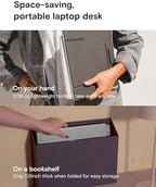 MOFT Folding Laptop Stand Lap Desk, Portable & Mini Computer Stand Laptop Desk for Travel and Home Office, Ergonomic Design with Adjustable Viewing Angles, Lightweight Computer Cooling Riser, Black - Image 5