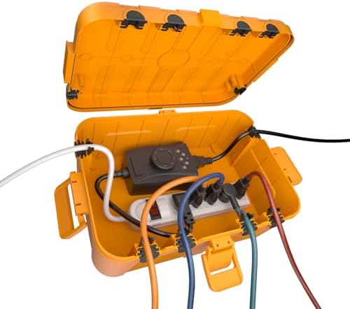 Flemoon Large Outdoor Electrical Box, IP54 Waterproof Extension Cord Cover by FLEMOON