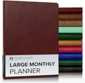 Gallery Leather Large Monthly Planner 2026-2027 Tremont Garnet by GalleryLeather