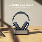 Headphone Charging Station for AirPods Max 1 & 2 - Magnetic Charger Dock with Lightning & USB-C Connectors, LED Indicator, Easy Drop-in Charging (Upgraded Titanium) - Image 7
