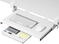 ETHU Small Keyboard Tray Under Desk with Metal Rail, 19.7x11.8", White by ETHU