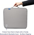 CYLEN Ifoam Memory Foam Layer Wheelchair Cushion - Seat Cushion for Wheelchair-Office Chair, Kitchen Chair-Pressure Sore and Tailbone Pain Relief-High Dense Polyfoam Base (Grey, 18×16×3 inch) - Image 4
