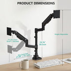 WALI Vertical Dual Monitor Arm for 13-49 inch Curved Screens, up to 44 lbs - Image 7