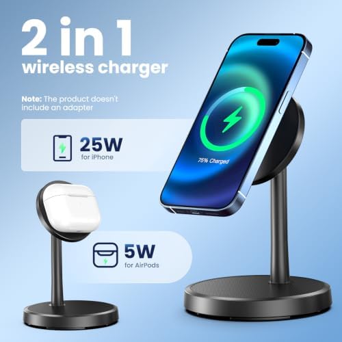 Magnetic Wireless Charger, 2-Pack 25W Fast Mag-Safe Stand for iPhone 17-16 - Image 4