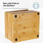 MaxGear Bamboo Business Card Organizer for 5" x 8" Cards - Image 5