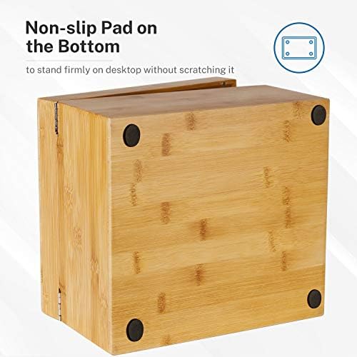 MaxGear Bamboo Business Card Organizer for 5" x 8" Cards - Image 5
