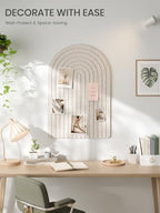 Large Arched Felt Bulletin Board 35.4''×23.6'', Oatmeal - Image 2