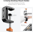 K&F CONCEPT 22" Magic Arm with Desk C-Clamp, Overhead Desk Camera Mount - Image 4