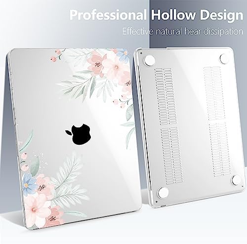 Batianda LumiArt Case for MacBook Air 13.6" M2-M5 Chip, Pastel Floral - Image 4