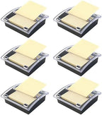 6 Pcs Pop Up Note Dispenser Black Base Transparent Top Posted Holder Container Sticky Note Holder Dispenser for 3 x 3 Inch Sticky Home Office School by Patscorai