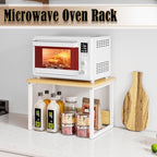 MARTY Countertop Organizer,17.1"x12.4", Cabinet Organizer Microwave Stand - Image 4