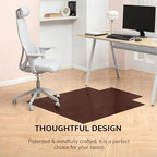 Anji Mountain 52" x 44" Bamboo Office Chair Mat for Carpet & Hardwood Floor - Image 4