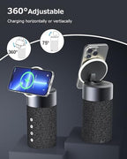 Bluetooth Speaker, Night Light, 15W Magnetic Fast Charging for Apple, Black - Image 4
