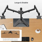 Triple Monitor Stand fits 3 Screens up to 27 Inches, Freestanding - Image 5