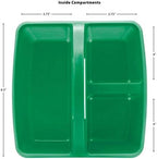 Teacher Created Resources Green Portable Plastic Storage Caddy 6-Pack for Classrooms, Kids Room, and Office Organization, 3 Compartment - Image 4