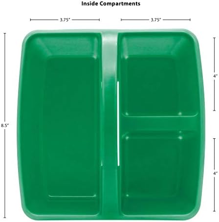 Teacher Created Resources Green Portable Plastic Storage Caddy 6-Pack for Classrooms, Kids Room, and Office Organization, 3 Compartment - Image 4