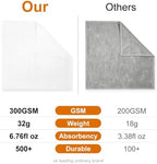 Microfiber Cleaning Cloth 300GSM 64 Pack 12.8" x12.8" White - Image 3