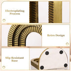 Kathfly Vintage Gold Brick Arch Bookends Resin Book Ends for Shelves Heavy Duty Decorative Bookends, Cute Book Stopper Holder Decor for Desk Home Office, Shelf Decoration - Image 4