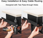 Under Desk Cable Management Tray 17 Inch, 2 Pack & Cable Management Under Desk (31.5in J Channel 2x15.7in) Bundle - Image 3