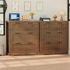 SEDETA Farmhouse 3 Drawer File Cabinet for Home Office,Brown - Image 6