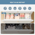 Criusia Drawer Organizer Clothes, 21 Pack Dresser Organizer for Baby Clothes, Underwear, Sock- Foldable Closet Organization and Storage Dividers Bins for Nursery, Bedroom (Grey) - Image 3
