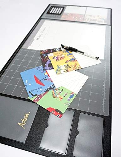 Multifunctional Desk Mat with Calendar, with Pockets for Notes/Monthly Plans/Photos/Business Cards, Waterproof and Non-Slip Mouse Pad, 27.6'' x 13'' Black - Image 2