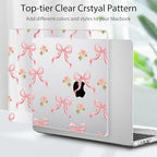 Tuiklol for 2026 2025 2024 2023 MacBook Air 15 inch Case Model M5 A3448 M4 A3241 M3 A3114 M2 A2941 Hard Shell Case for MacBook 15.3'' Cover, Pink Bow Floral - Image 3