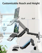 Laptop Wall Mount, 2-in-1 Monitor with Vented Tray Hold Max 22bls - Image 4