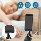 Wonderjune 48 Pcs Cell Phone Stand for Desk Phone Holder Stand Foldable Angle Height Adjustable Portable Holder Tablet for Office Travel Photography (Black) - Image 3